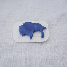 Load image into Gallery viewer, Porcelain Buffalo Brooch