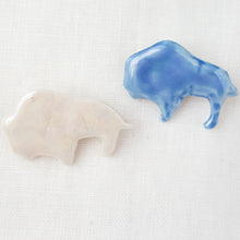 Load image into Gallery viewer, Porcelain Buffalo Brooch