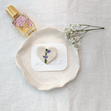 Load image into Gallery viewer, Lavender Heart Brooch
