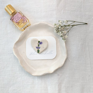 Lavender Heart Brooch