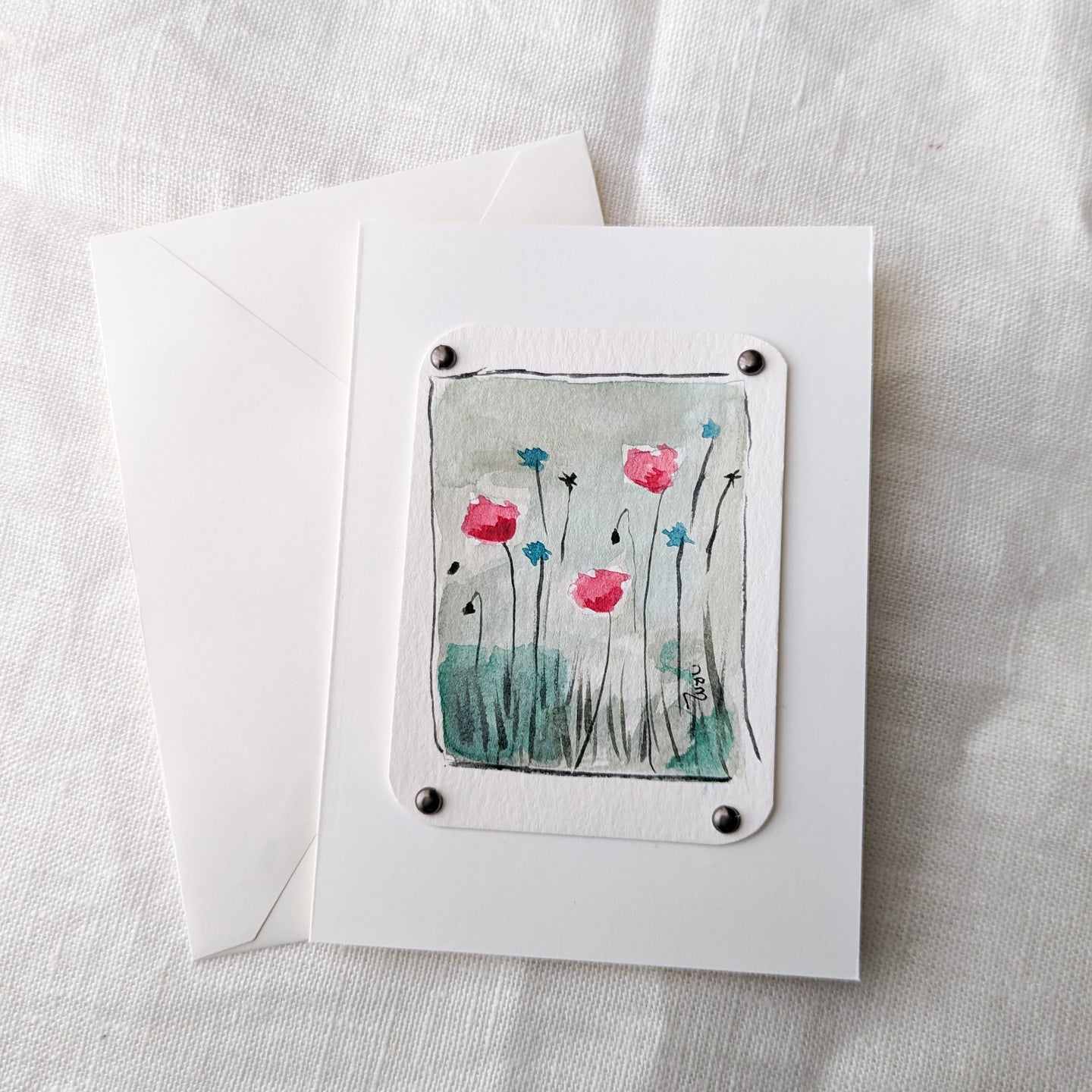 Poppies in the Field Note card