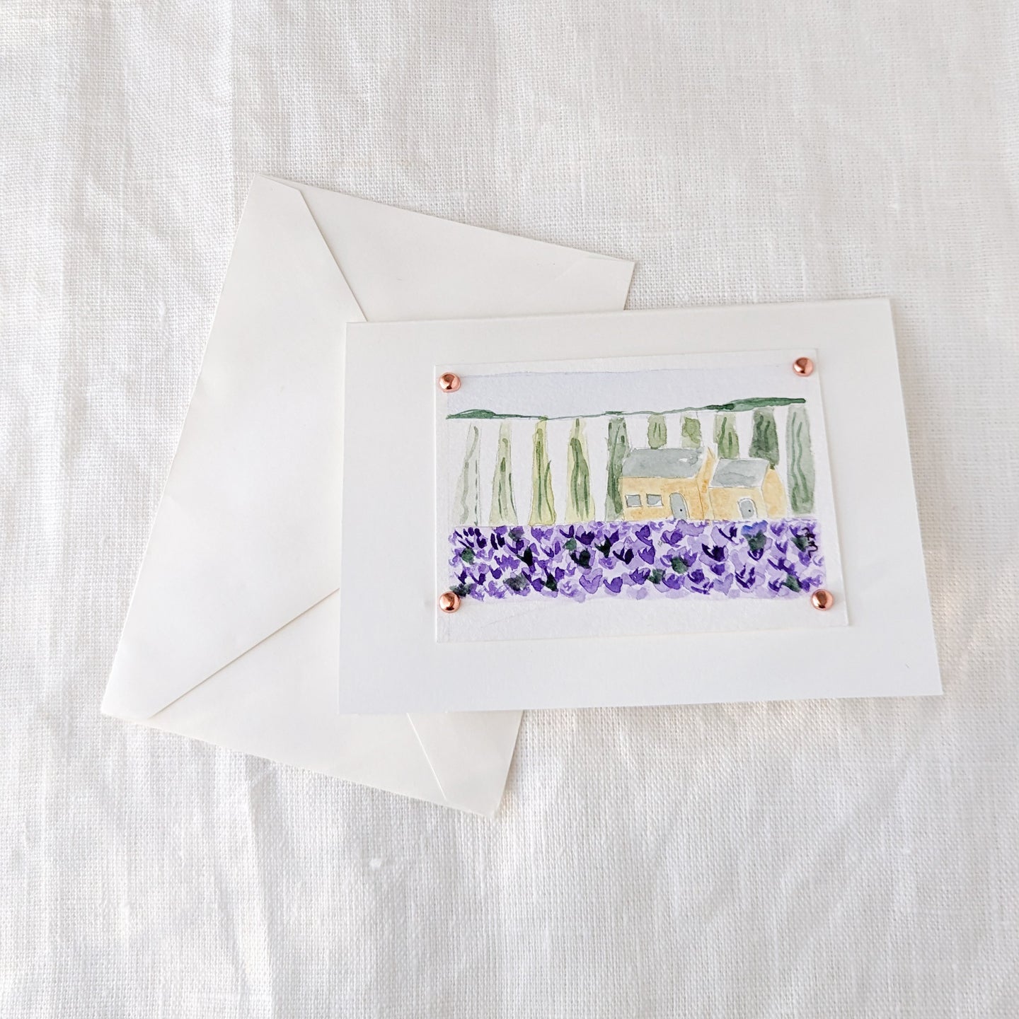 Cottage in the Lavender Fields Notecard
