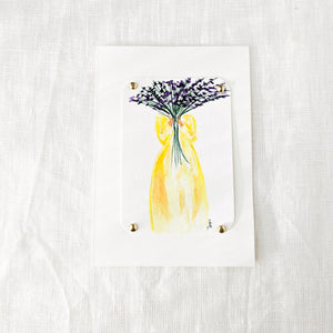 Girl with Flowers Notecard