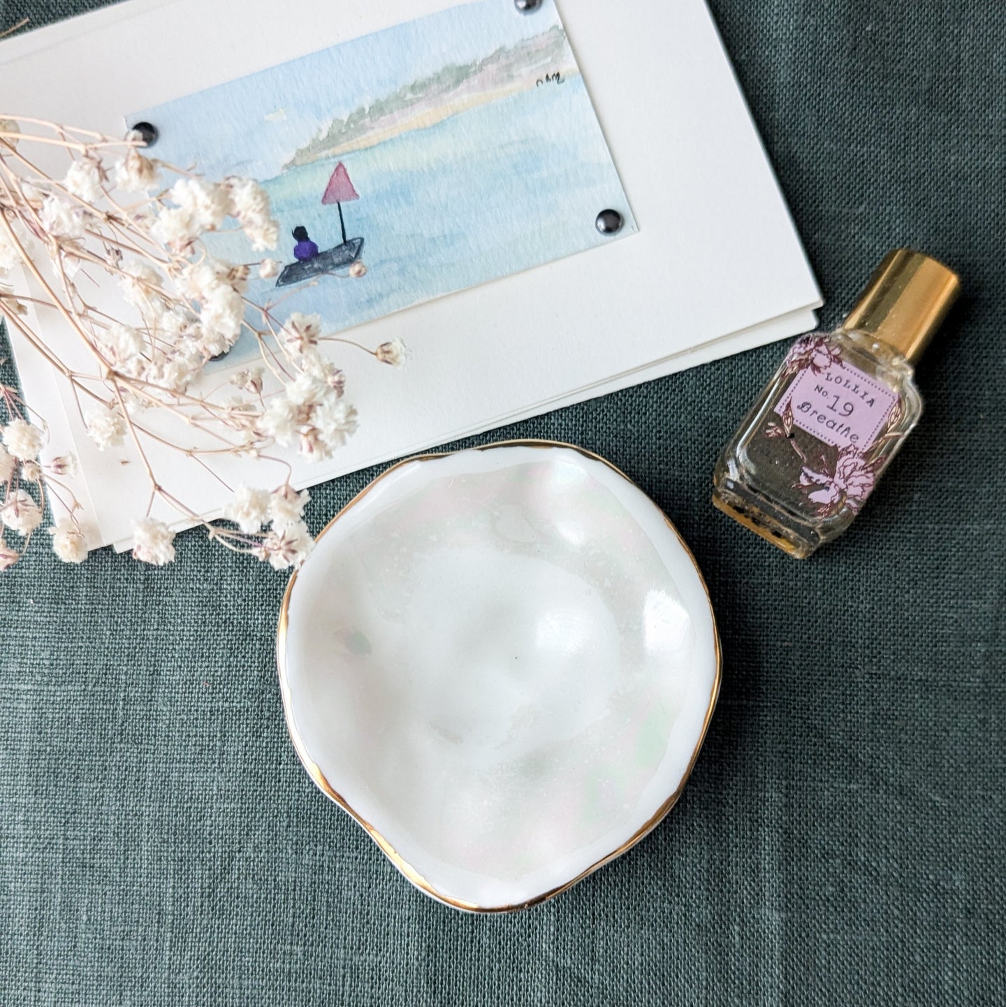 Lost At Sea Mother Of Pearl Trinket Bowl