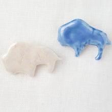 Load image into Gallery viewer, Porcelain Buffalo Brooch
